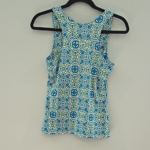 Columbia Omni-Wick Blue and Green Sleeveless Tank Top With Built in Sports Bra - Picture 3 of 6